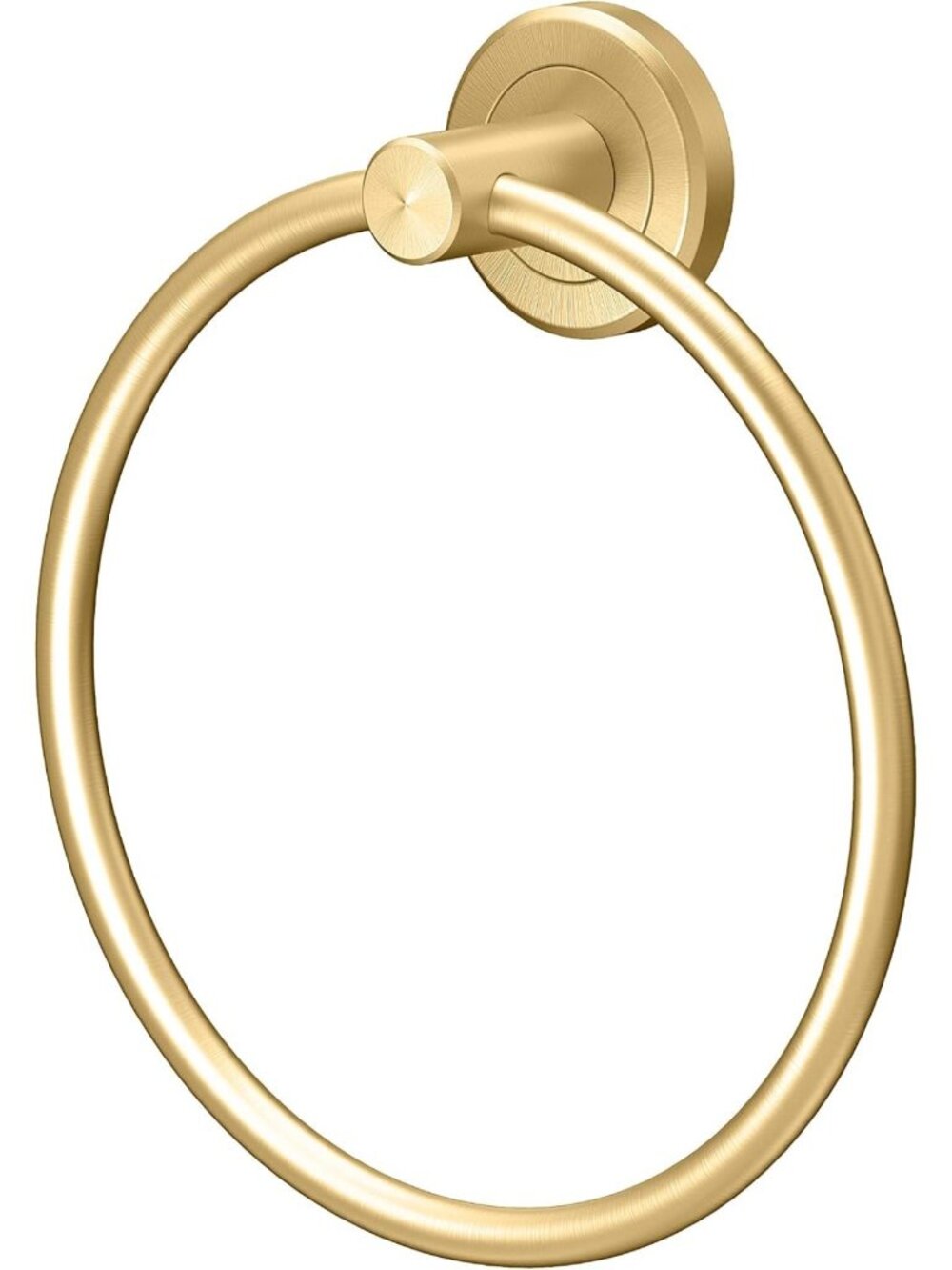 Modern Brushed Brass Towel Ring | Stylish Hand Towel Holder for Bathroom | Heavy